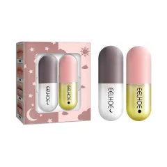 EELHOE Day And Night Lip Moisturizing Capsule, Hydrates Increases Lip Elasticity And Volumizes Lip Duller Lip Plump Lip Liquid - 3Pcs - View 1