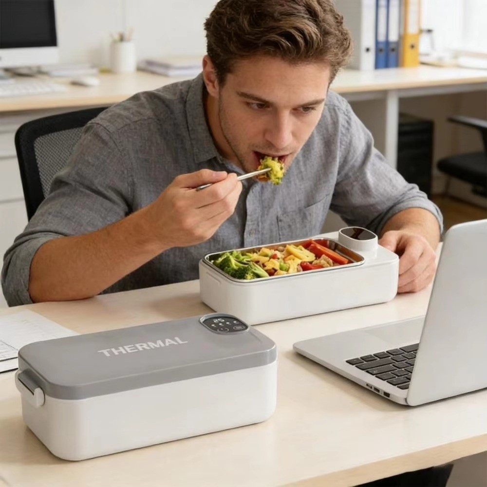 USB Insulated Lunch Box Food Warmer Stainless Steel Meal Container