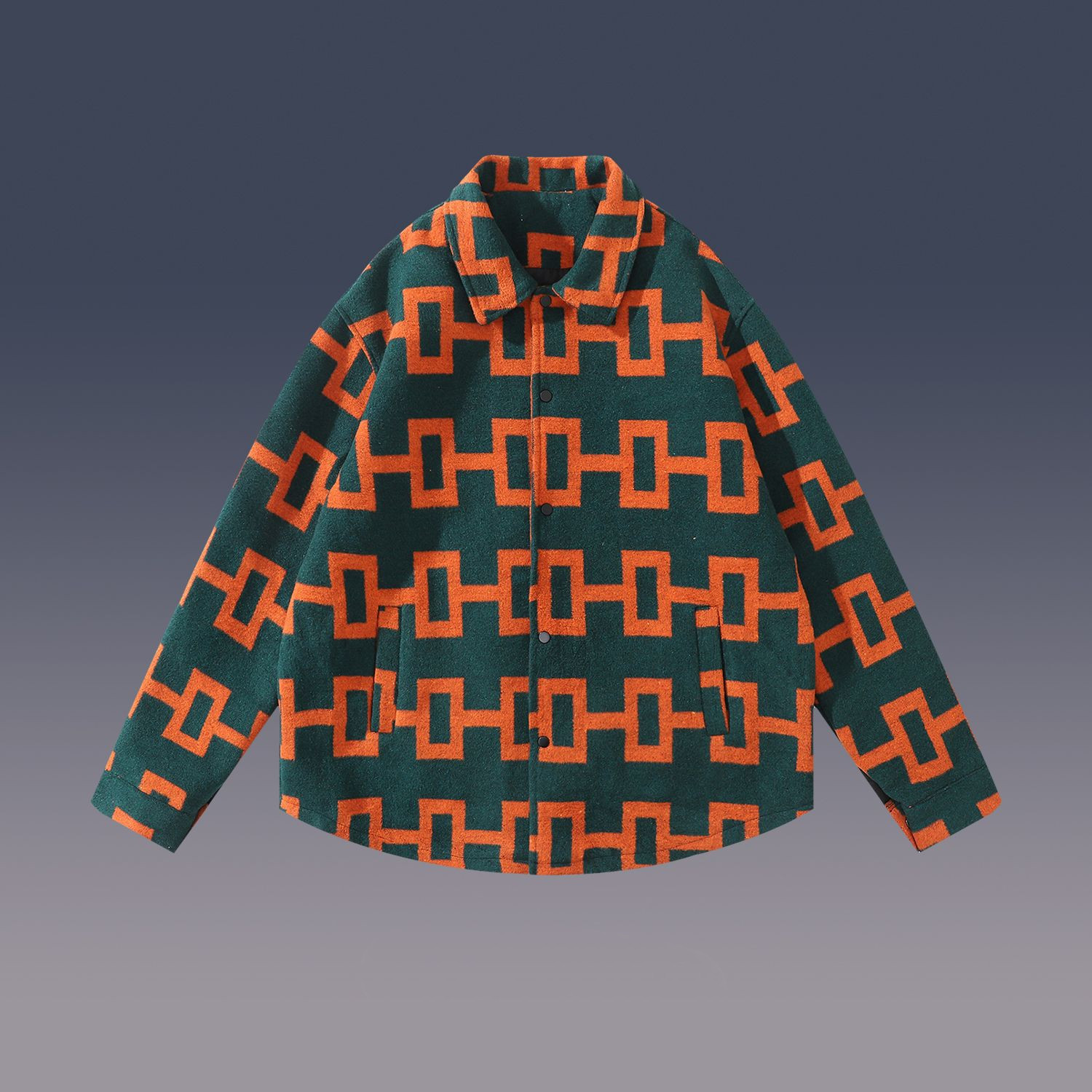 Men's And Women's Woolen Fabric Shirt Geometry