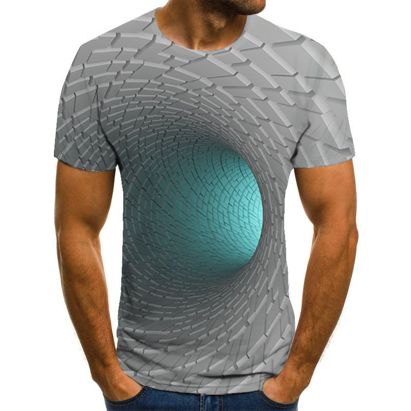 Title 29, Herren Casual 3D-Druck Kurzarm-Tops Sommerliche...