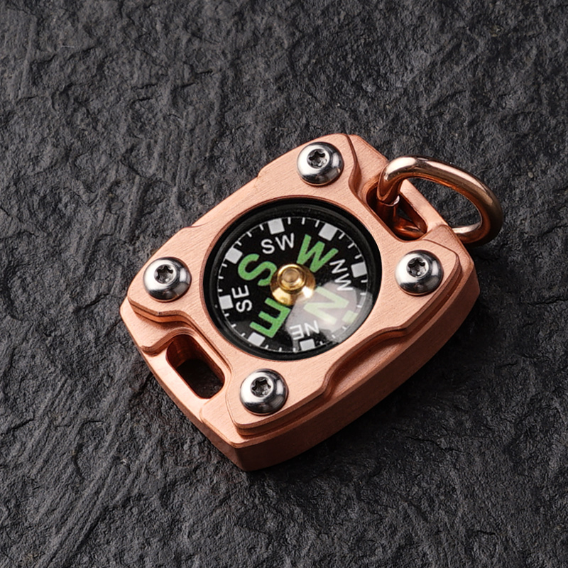 Outdoor brass mini luminous compass