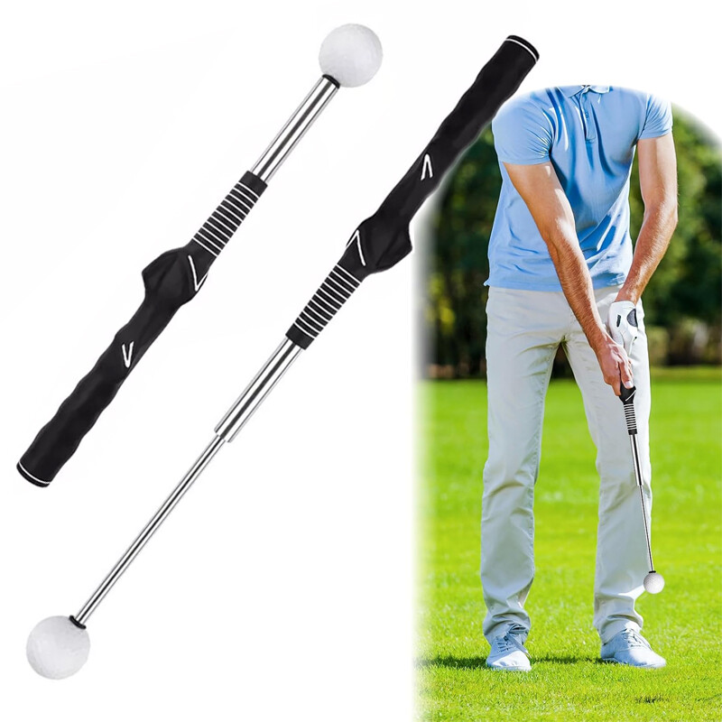 Retractable Golf Swing Training Aid Grip Trainer Indoor Warm Up Practice