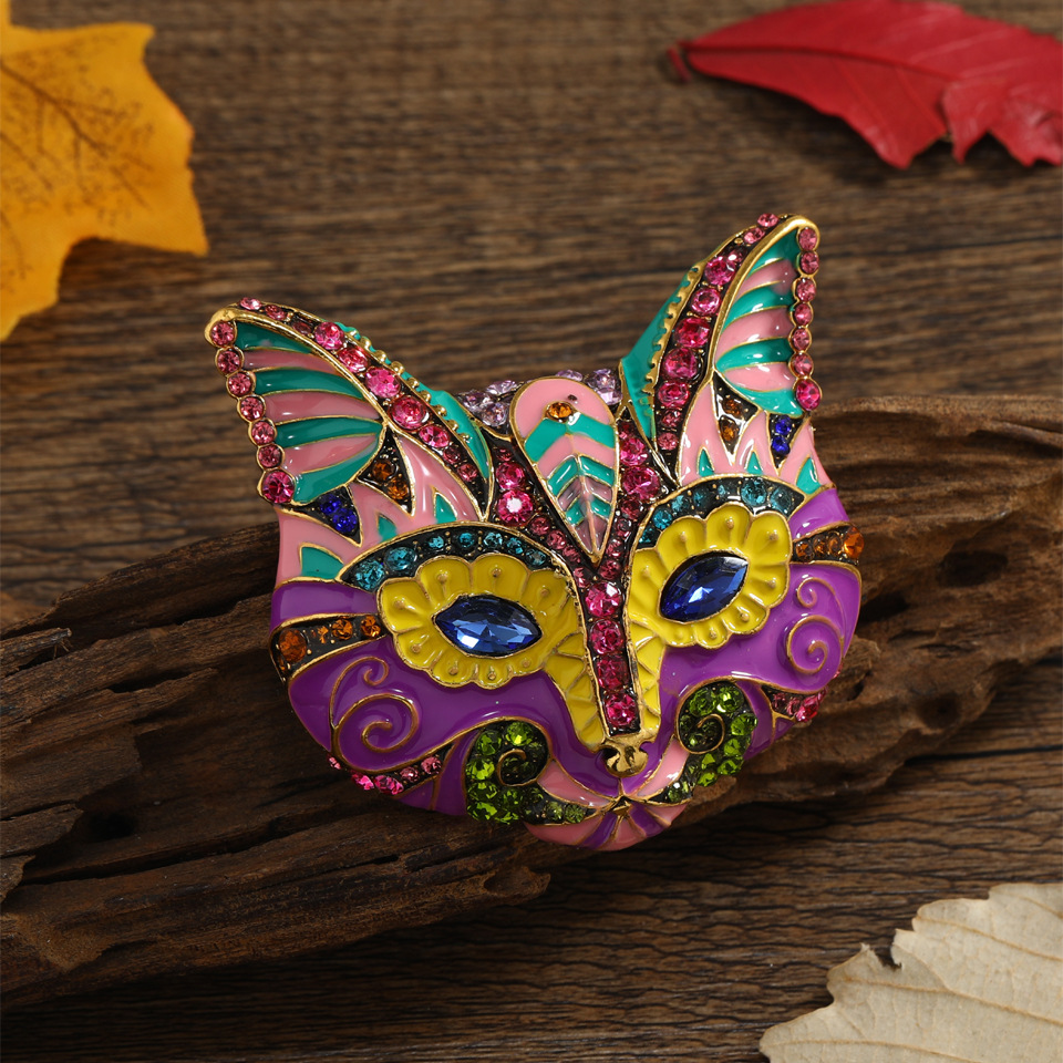 Multi Color Cat Head