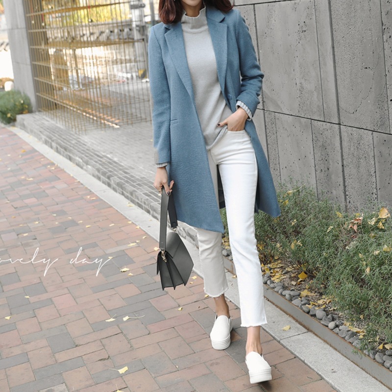 White Denim Women's Loose Fitting Straight Elastic High Waist