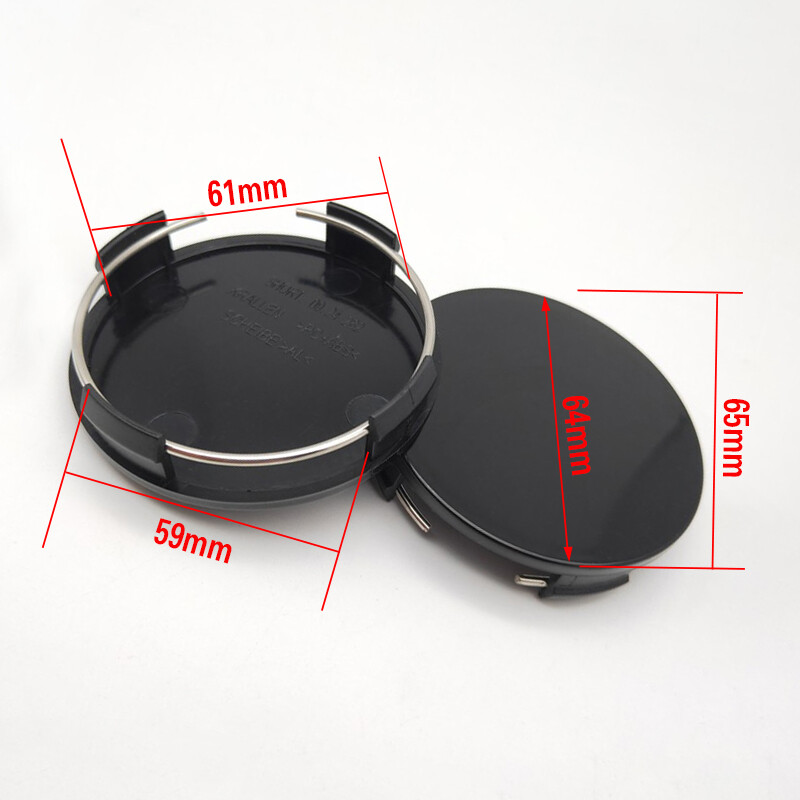 4pcs Universal 65mm Car Vehicle Wheel Center Hub Cap Cover Black — image 4