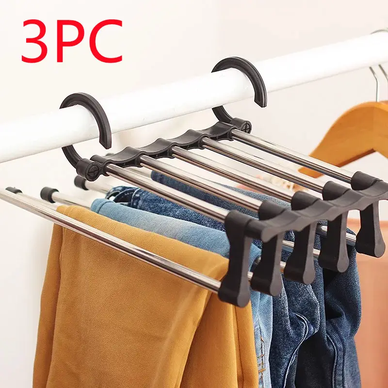 Telescopic Folding Multifunctional Pants Rack Hanger Household
