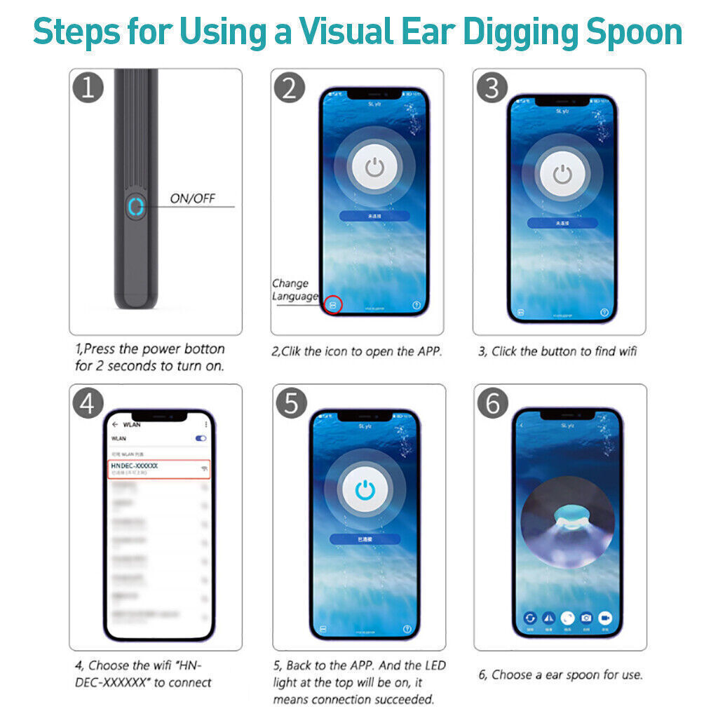 Wireless Cleaner Set Ear Wax Removal Tool Ear Cleaning