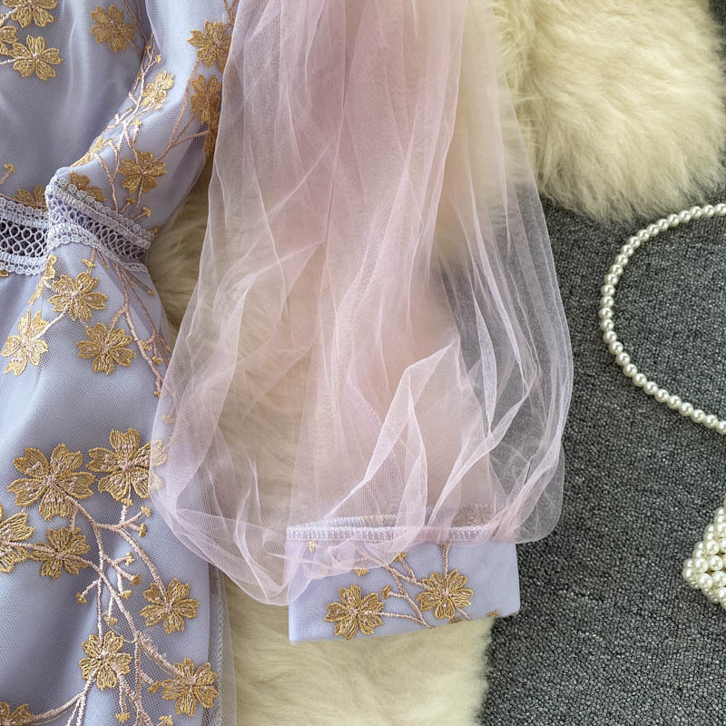 Embroidered Mesh Midi Dress, picture 7 of 7