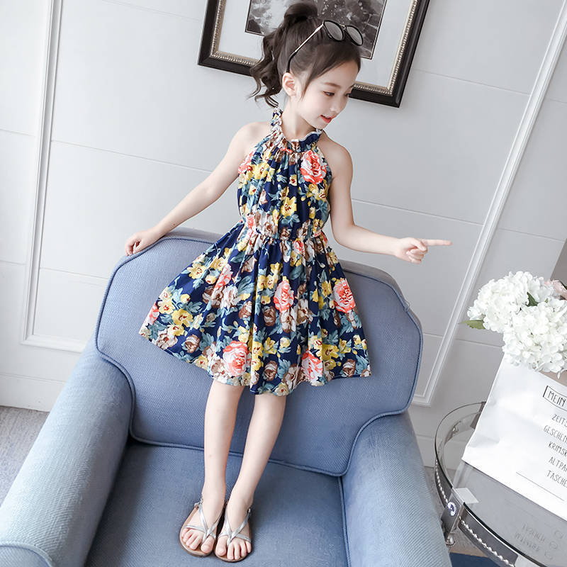 Girls Dress New Children Summer Foreign Princess Baby Net Red Korean Short-sleeved Trend