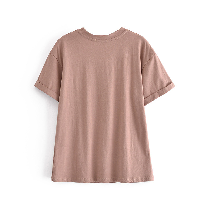 European And American Retro Bohemian Print T-shirt Women's Round Neck Pullover