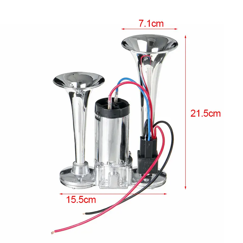 Double Tube Metal Conjoined Electric Horn With Relay
