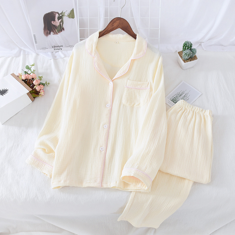 Title 6, Solid color crepe loose pajamas