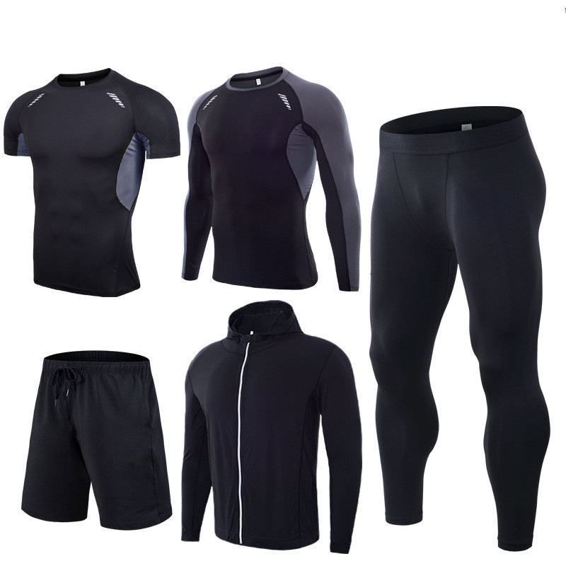 Title 3, Five-piece quick-drying sports fitness suit for...