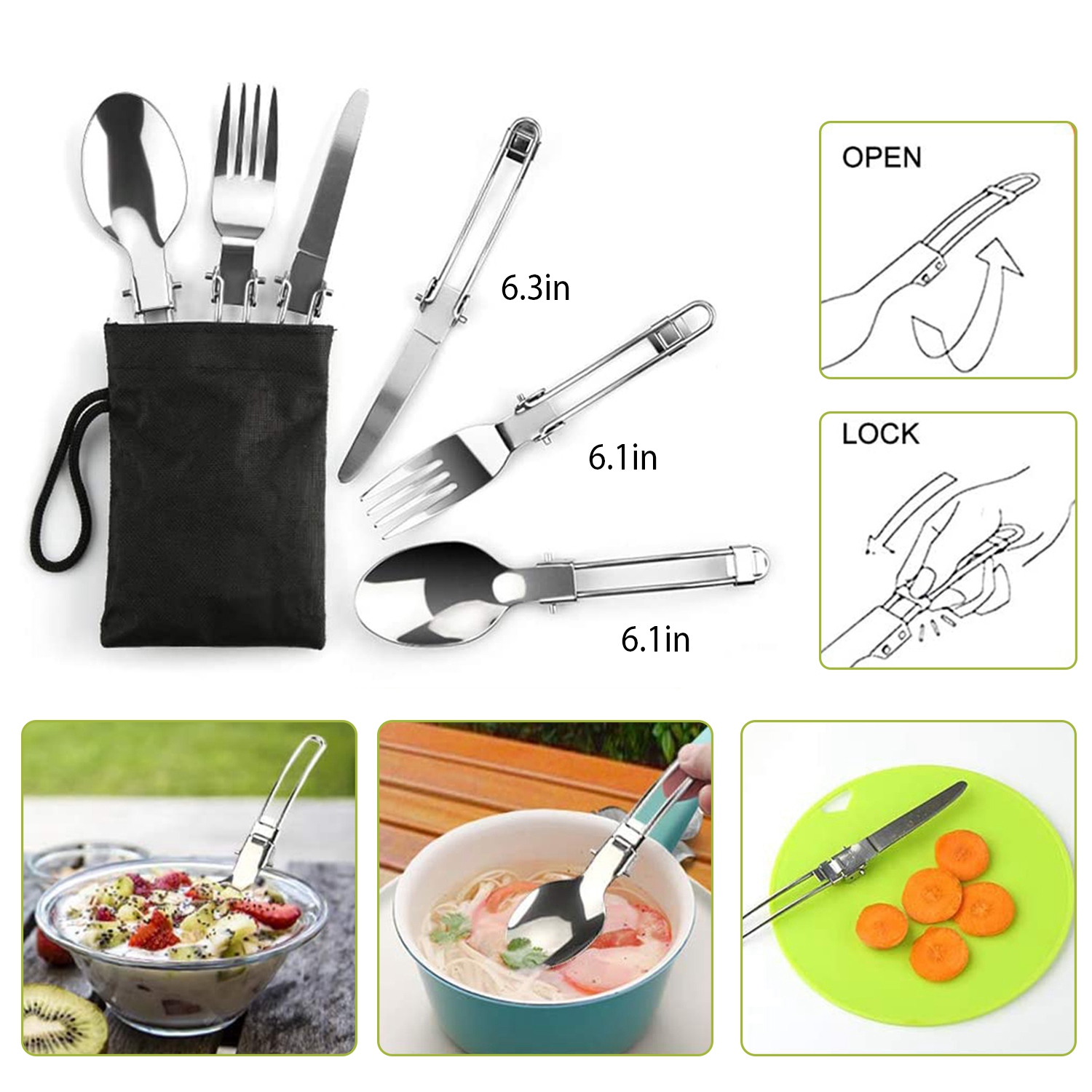 12Pcs Camping Cookware Set Aluminum Pot Pan Kettle Cup Fork Spoon Knife With Storage Bags For Hiking Picnic Outdoor — foto 5