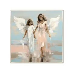 Angel Sisters Walking On Water Oil Painting On Canvas Handmade Modern Abstract Wall Art Pictures Religious Home Room Decor - Without Inner Frame - View 1