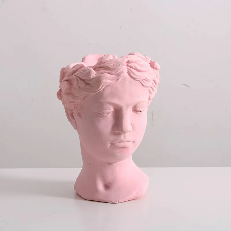 Creative portrait flower pot - Pink