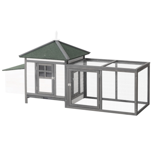 Wooden Chicken Coop With Nesting Boxes Grey - Shop at LoveMi
