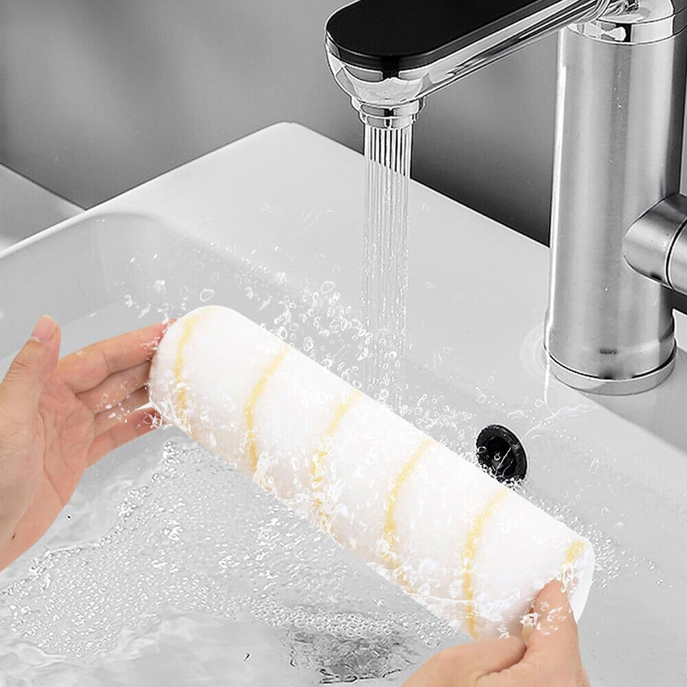 Paint Roller 9 Set Tray Rollers Soft Sleeves Brush Kit Decorating Painting Tool 5