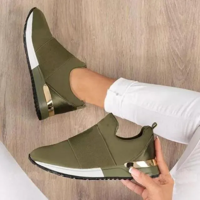 New Style Flying Knit Socks Shoes Stretch Cloth 43 Size Women's Shoes Green - Shop at LoveMi