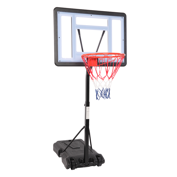 HY-B064S Portable Movable Swimming Pool PVC Transparent Backboard Basketball Stand  Basket Adjustment Height 1.15m-1.35m  Maximum Applicable For 7    Ball