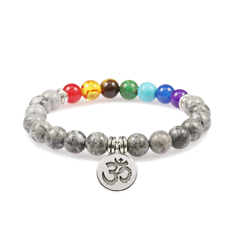 Title 5, Pulsera de cristal de granito desgastado con cu...