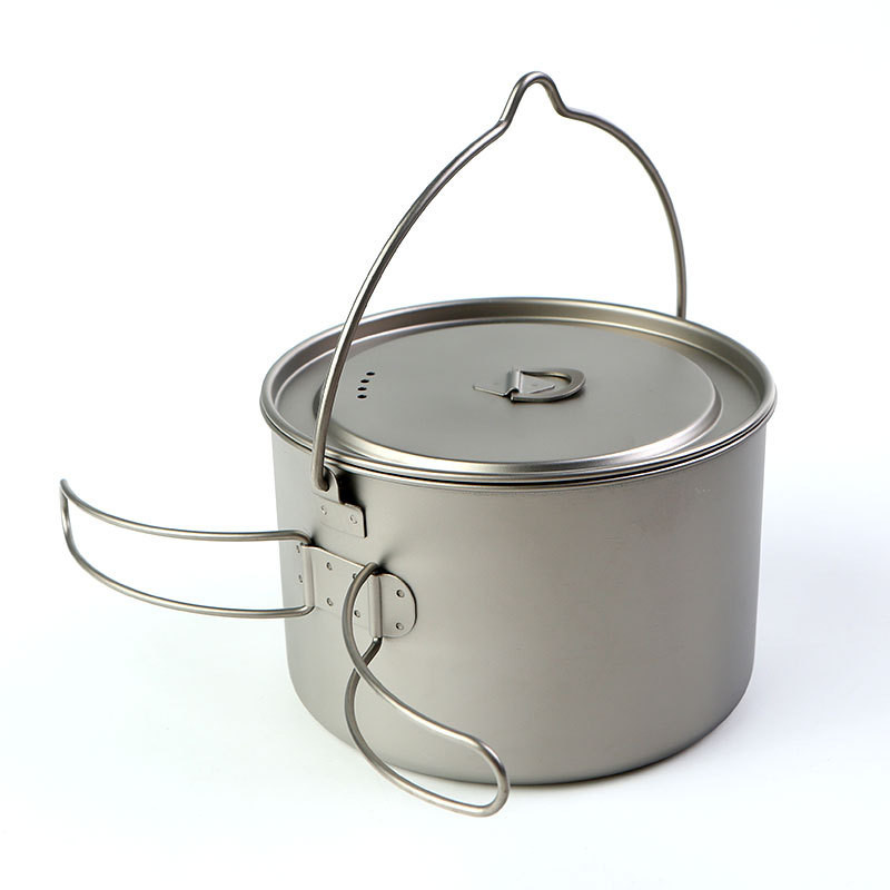 Folding Thickened Two-handle Camping Pot