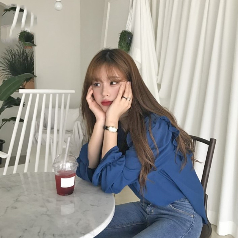 Ladies Fashion Long-sleeved Shirt Design Niche Chiffon