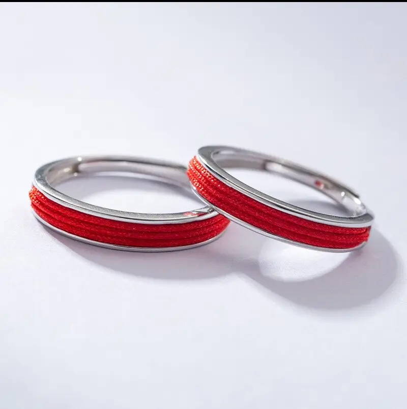 Yue Lao Red String Couple Ring For Men And Women