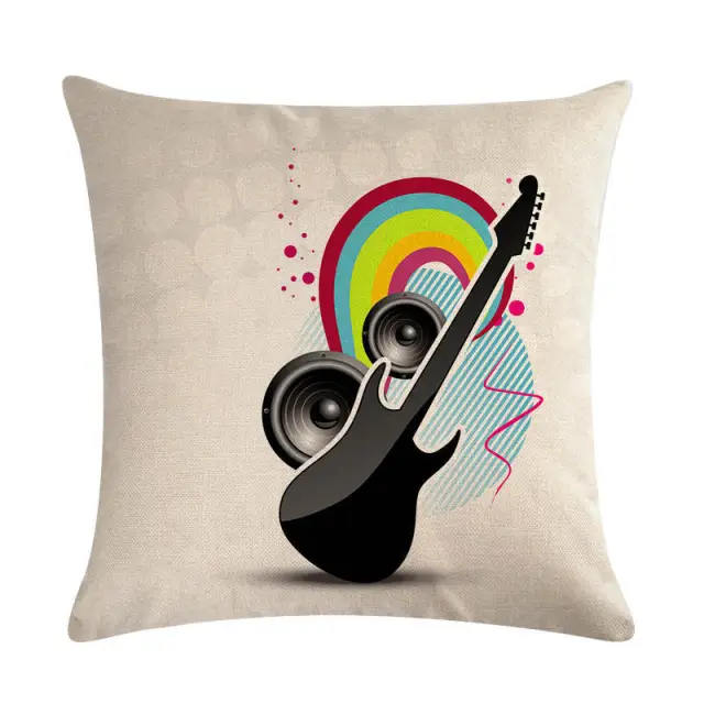 Abstract Guitar Series Linen Pillowcase Cushion Cover Style6 - Shop at LoveMi