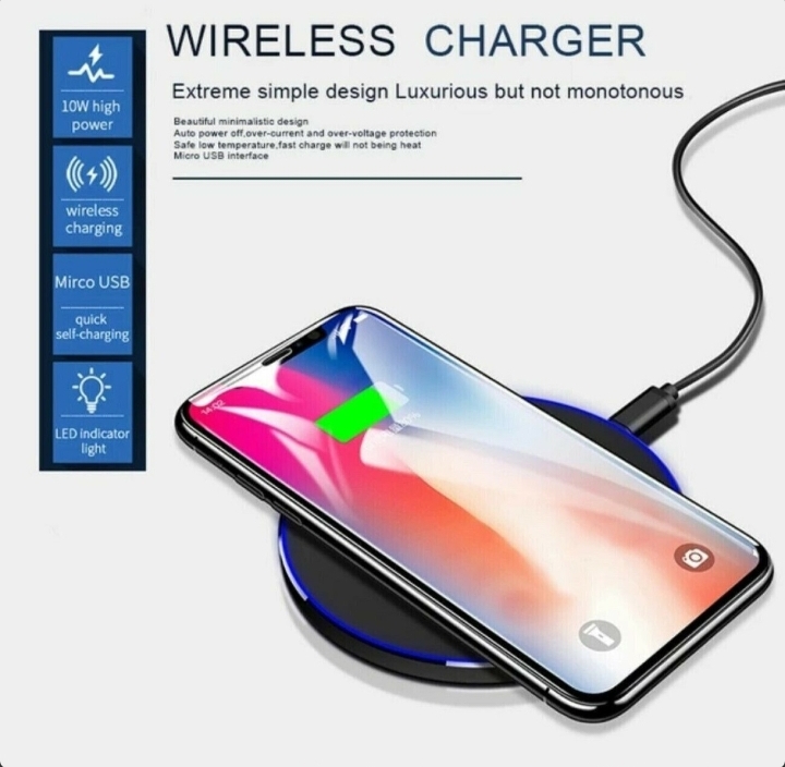 Minimalist Desktop Wireless Charger  High-Speed Smart Charging Pad thumbnail 3