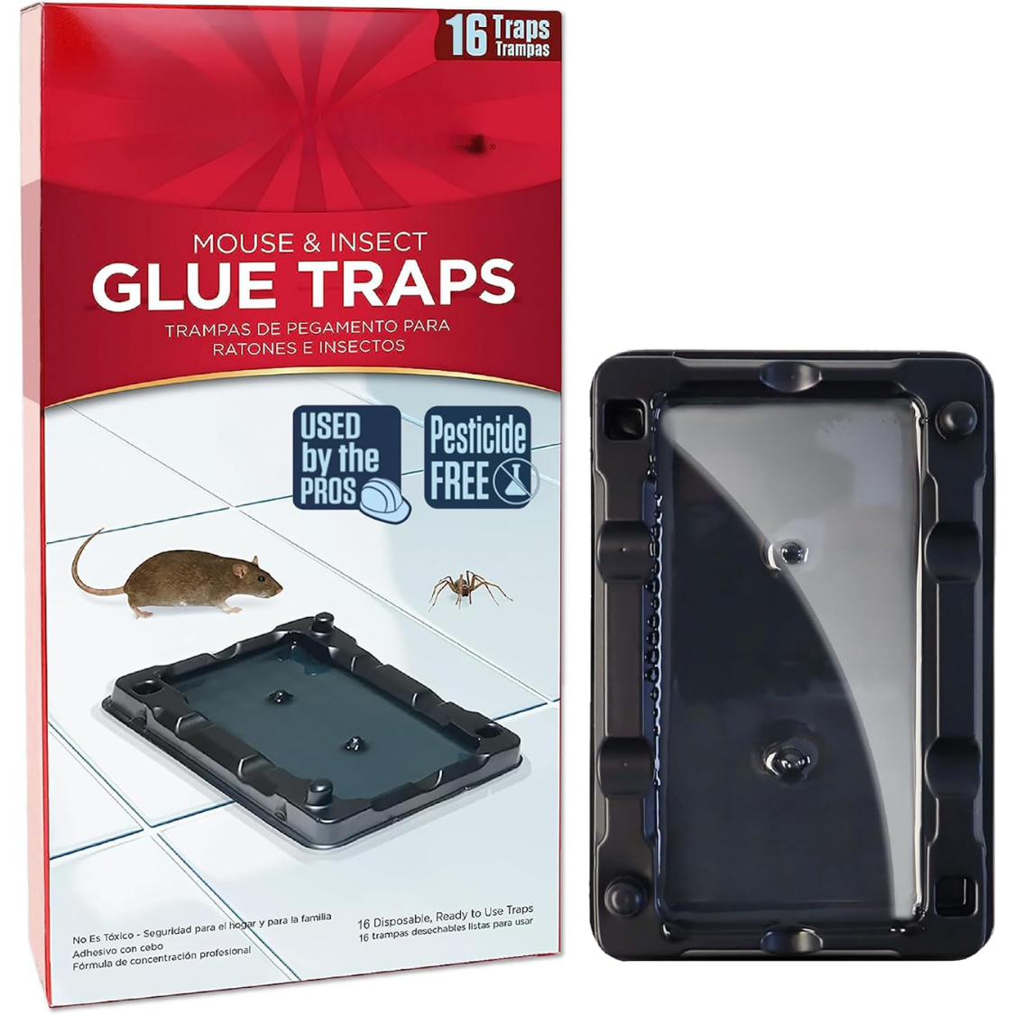 Mouse Insect Glue Traps, Heavy Duty Pesticide Free Sticky Mouse Traps Indoor For Home, Used By The PROs, Adhesive Rodent Bug product image