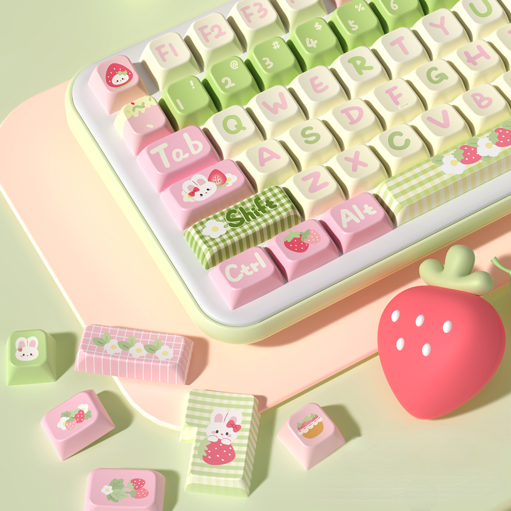 Title 3, Strawberry Milk Bunny Cute MDA Key Cap