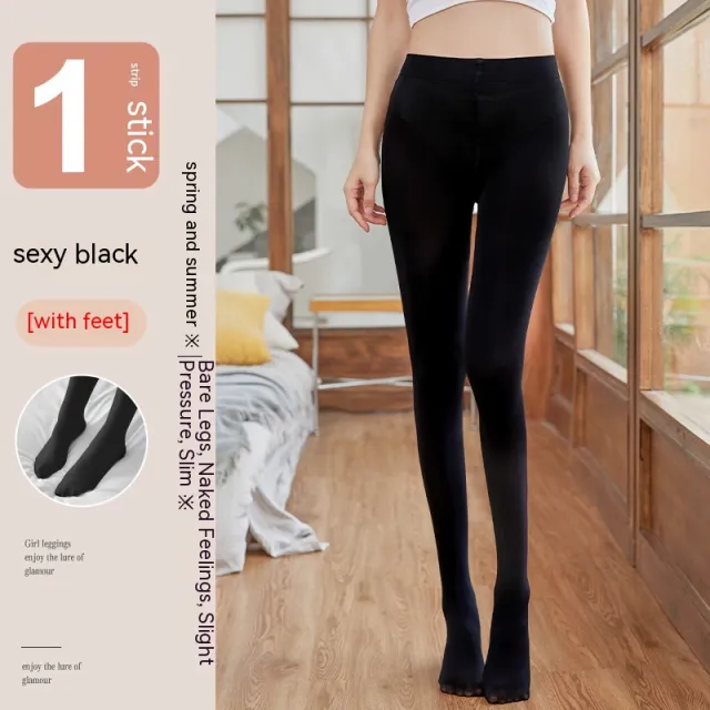 Women's Fashion Hip Lifting Basic Stockings Leggings Black - Shop at LoveMi