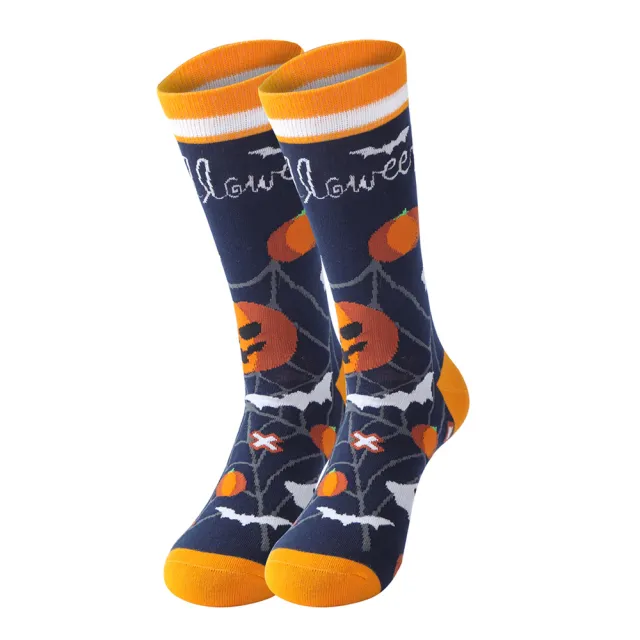 Street Trend In The Tube Socks Pumpkin Increase Navy Blue Orange1 - Shop at LoveMi