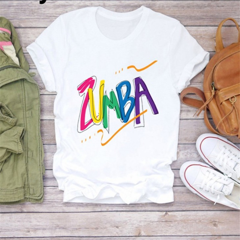 Title 8, Dance Short Sleeve Zumba Printed Short Sleeve T...