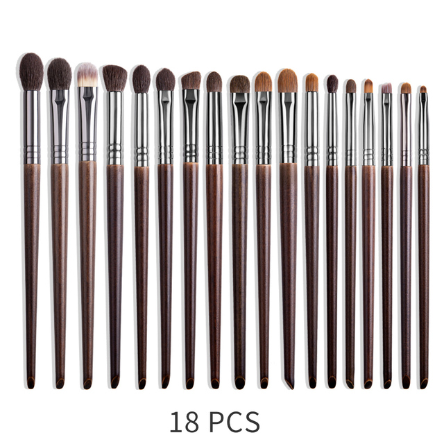 Natural Makeup Brushes Set Eyeshadow Make Up Brush Goat 18Pcs - Shop at LoveMi