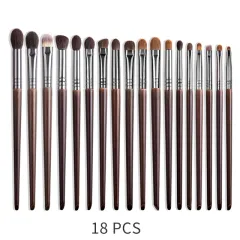 Natural Makeup Brushes Set Eyeshadow Make Up Brush Goat - 18Pcs - View 1