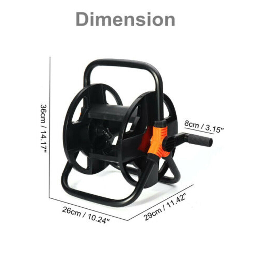 NEW Portable Hose Pipe Reel Garden Cart Free Standing Holder Water Hose 20m UK 5