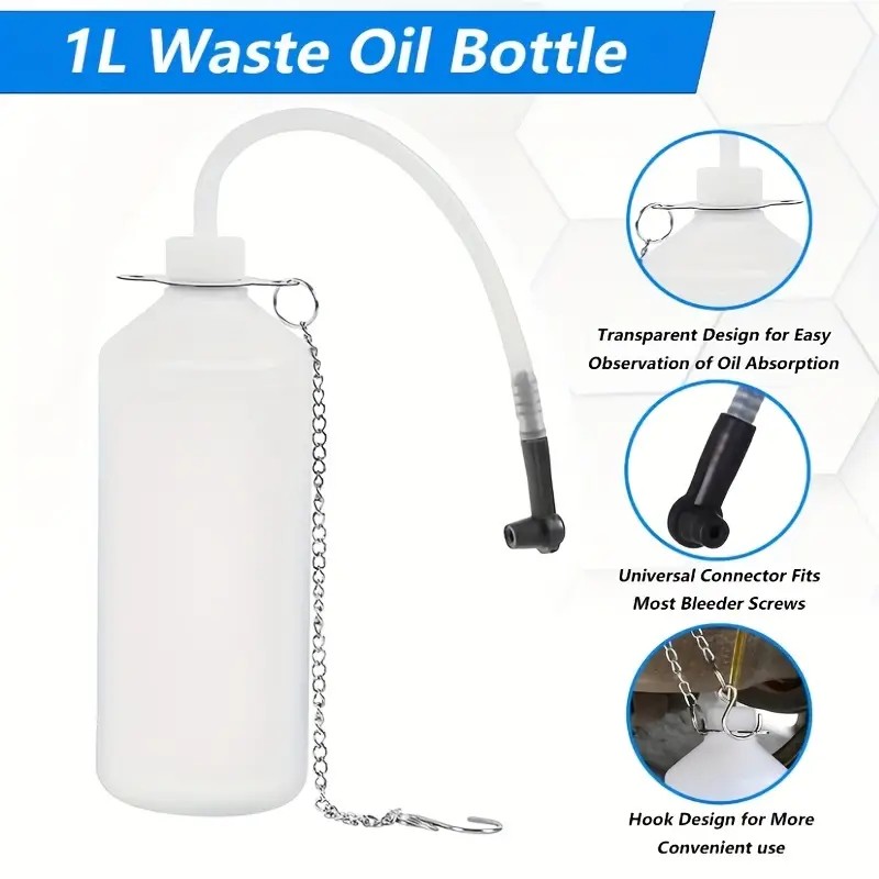 3L Pressure Brake Clutch Fluid Bleeder Bleeding Kit 4 Master Cylinder Adapters — image 10