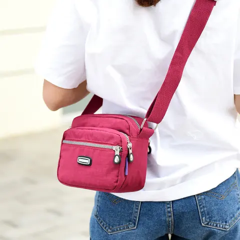 Messenger Bag Small Square Simple and Versatile Nylon Multi
