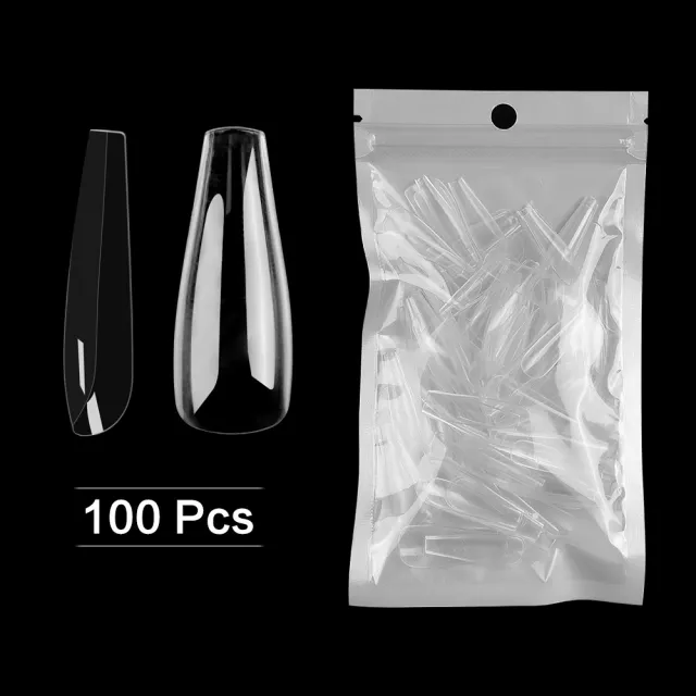 Coffin Nail Tips Transparent Color - Shop at LoveMi