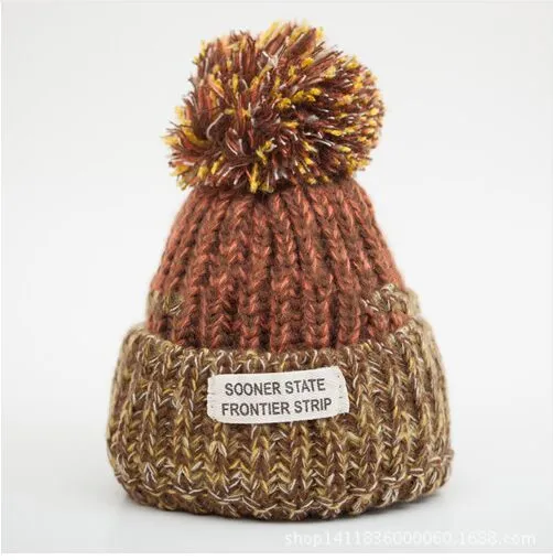 Ladies Woolen Pleated Winter Knitted Hat Orange - Shop at LoveMi
