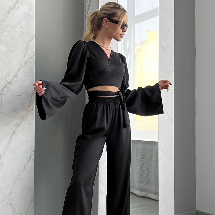 Title 4, Comfortable Long Sleeve Trousers Pajamas Suit