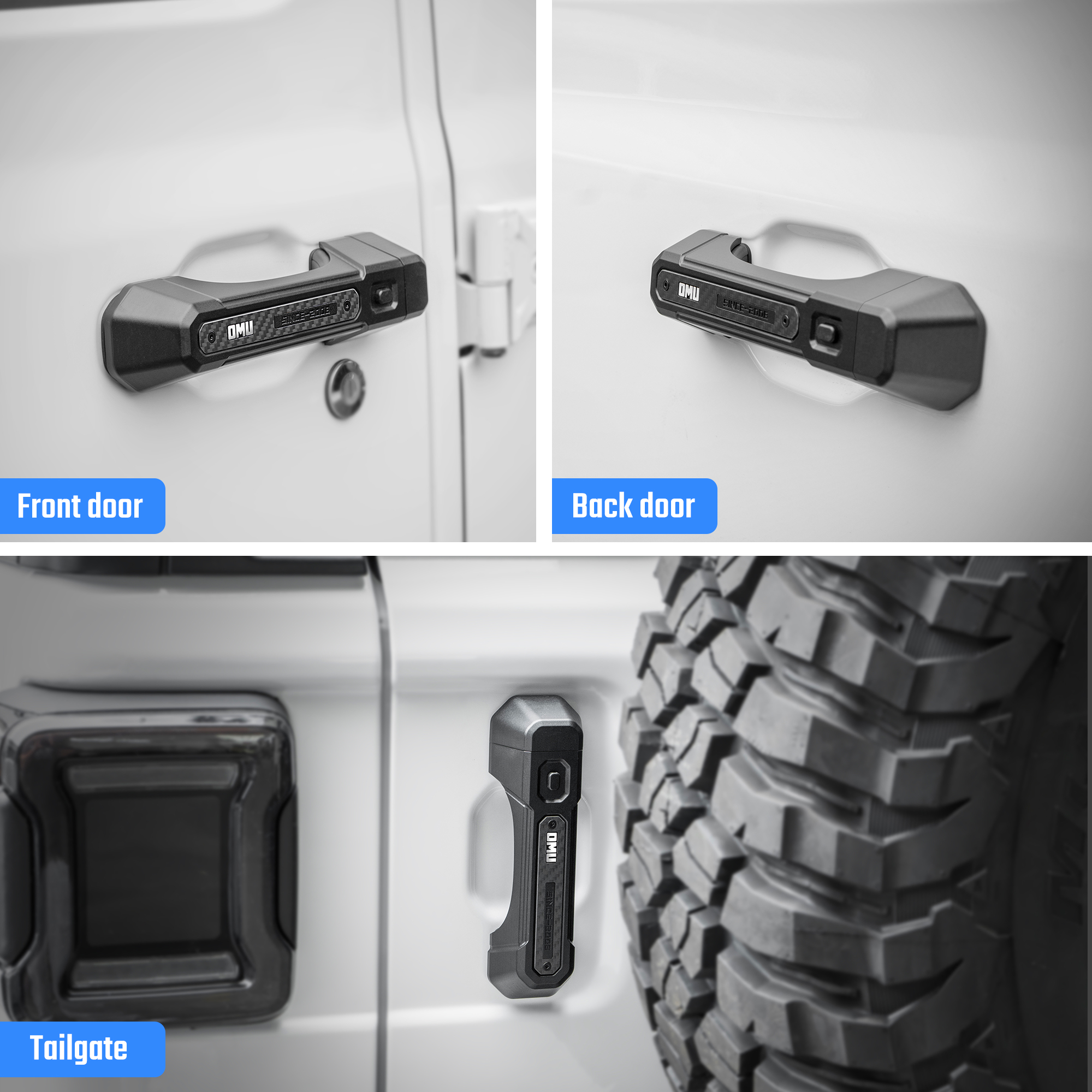 Door Handle Cover For Wrangler JL 2018 4 Doors 5 Pcs