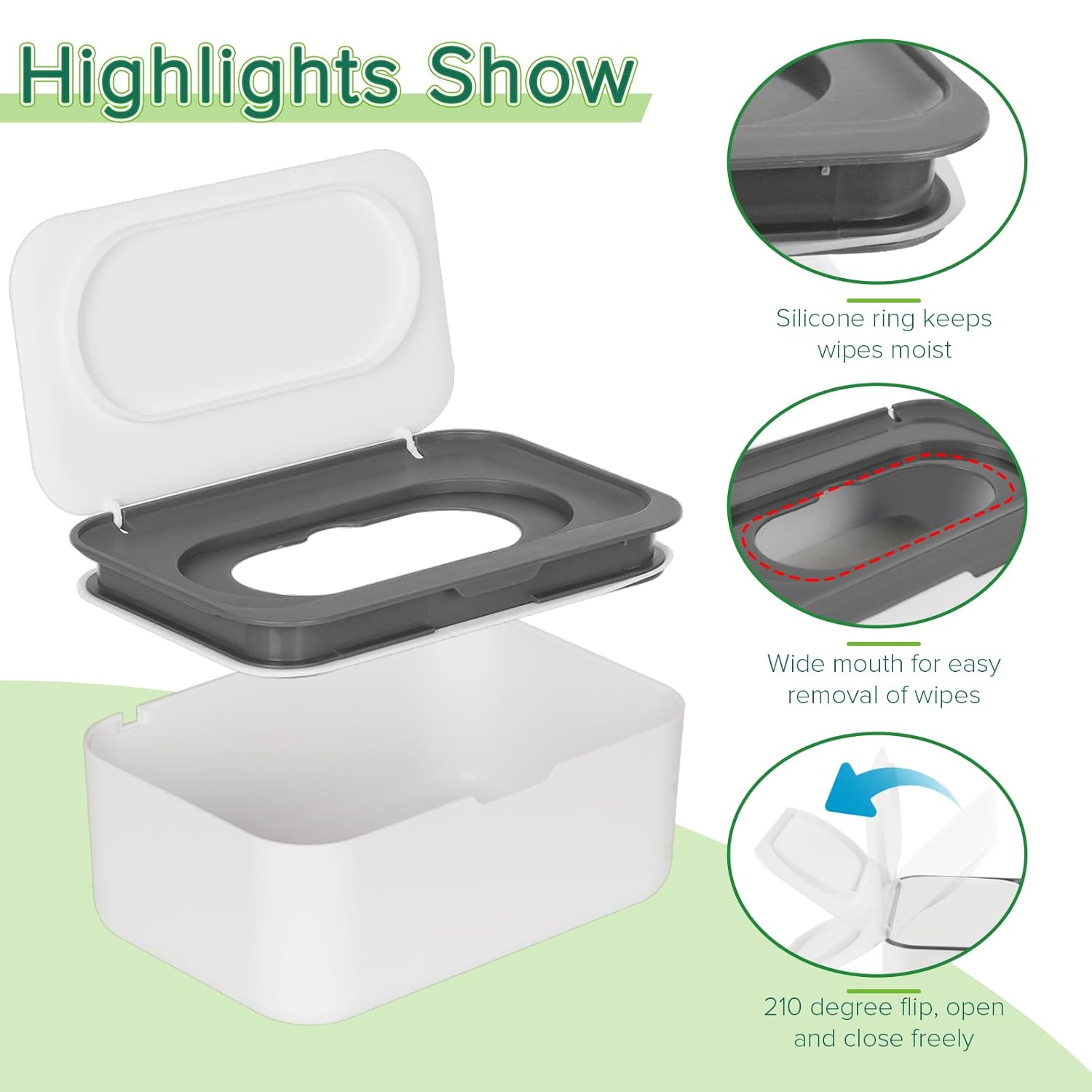 Large Capacity Wet Wipe Dispenser,Reusable Tissue Box,Sealed Dustproof Mask And Wet Wipe Holder For Home Bathroom