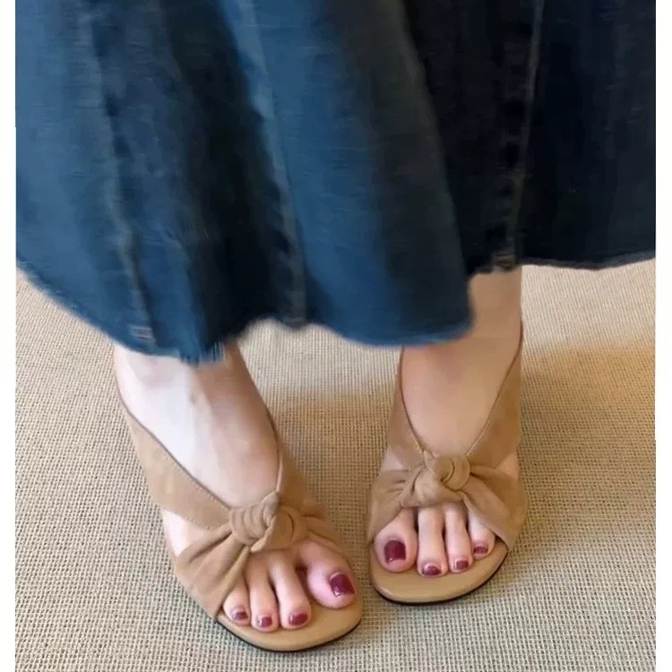 Suede Slide Sandals, picture 3 of 4