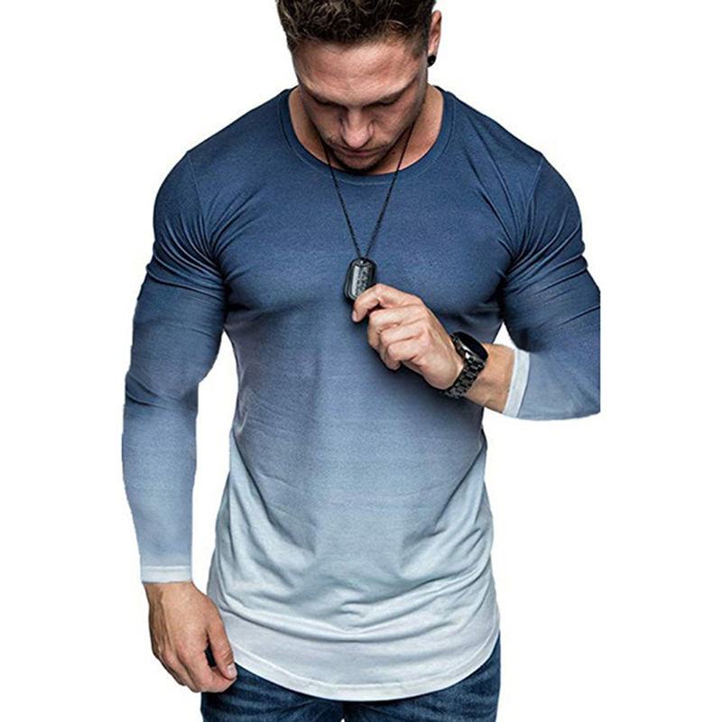 Title 3, Mens Cotton Long Sleeve T-shirt with 3D Print,...