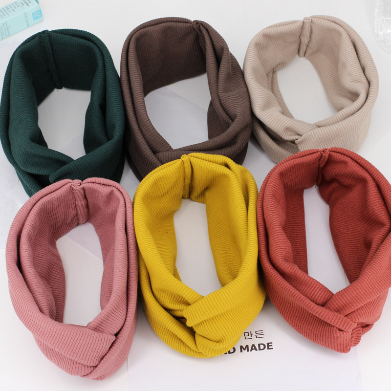 Cross Headband Wild Horizontal Knit Elastic Wool Headband