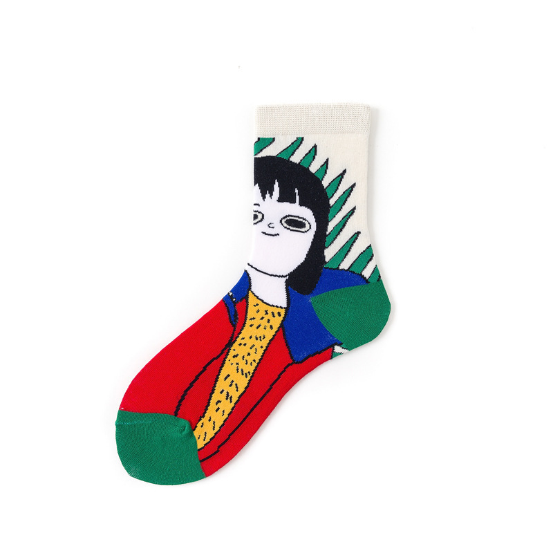 Cartoon Art Series Cute Childlike Illustration Socks