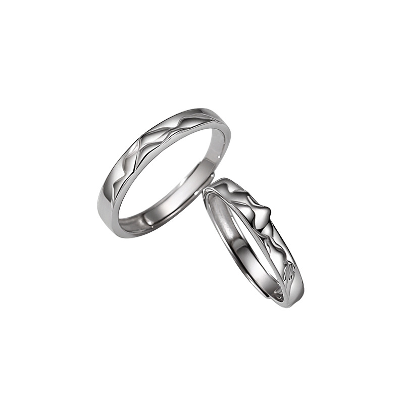 Title 1, Original Mountain Ringless Couple Ring Sterling...